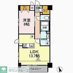 プラムヴィラージュ 1LDKの間取図画像