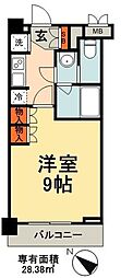 パークアクシス千葉新町 1Kの間取図画像