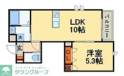 WARMESHAUS 1LDKの間取図画像