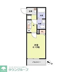 レッツ・ユーノス 1Kの間取図画像