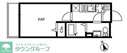 モダンアパートメント津田沼EAST 1Kの間取図画像