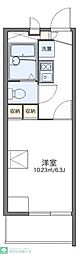 レオパレスツインスターコート2 1Kの間取図画像