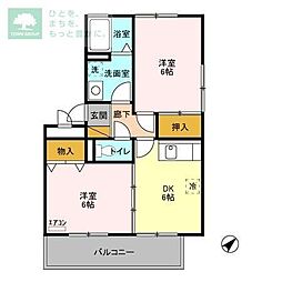 サニーコート11 2DKの間取図画像