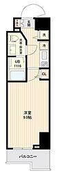 サイドワン 1Kの間取図画像
