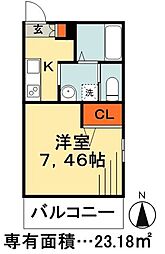スタイルニュー.A16 1Kの間取図画像
