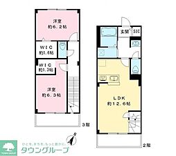 ピノシークル 2LDKの間取図画像