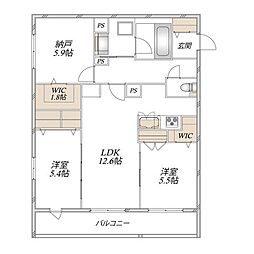 奏 2SLDKの間取図画像
