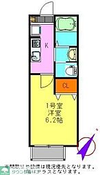 八千代台東3丁目共同住宅 1Kの間取図画像
