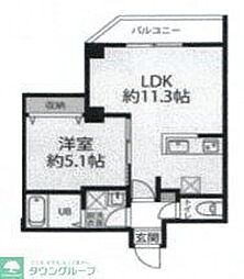コネクトパークヒルズ八千代台 1LDKの間取図画像