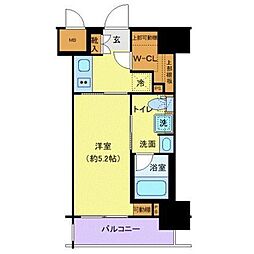 ステージファースト千葉駅南 1Kの間取図画像