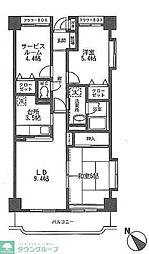 グレースコート志村 2SLDKの間取図画像