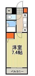 フォアグランデ 1Kの間取図画像