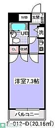 ダイニチ館F12 1Kの間取図画像