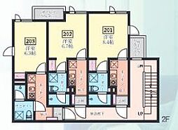 Lignum葛西 1Kの間取図画像