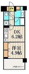 T・OBLDG.1st. 1DKの間取図画像