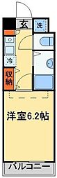 ラ・コート・ドール津田沼 1Kの間取図画像
