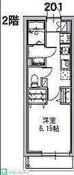 市川市香取2丁目マンション 1Kの間取図画像