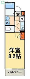 GRADUS大久保 1Kの間取図画像