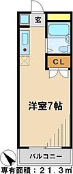 ビートルズスクエア 1Kの間取図画像