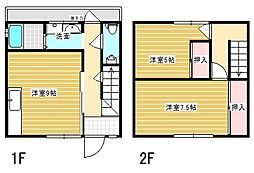 JR紀勢本線 紀伊佐野駅 技術学校下車 徒歩5分の賃貸アパート 1階2LDKの間取り