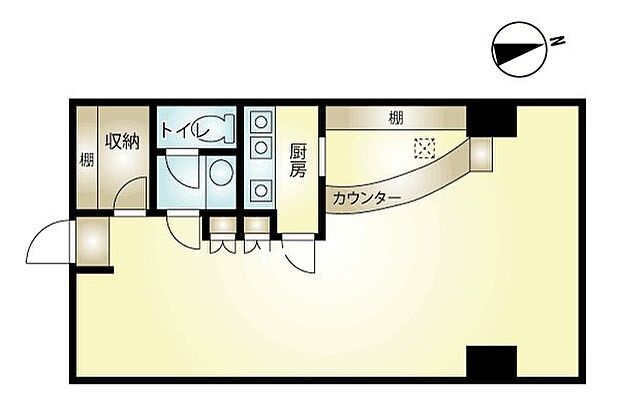 ライオンズマンション湯河原第2  売店舗(1R) 1階の間取り