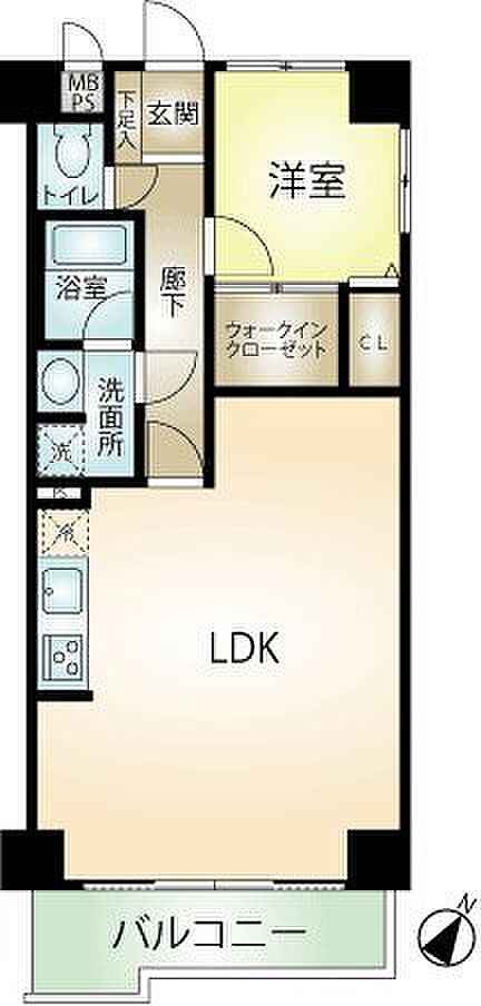 1LDK 間取り