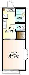 アーバンライフOSAWA 1Kの間取図画像