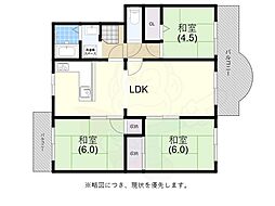 名谷19団地83号棟 3LDKの間取図画像