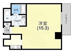 IPSX EAST 10階ワンルームの間取り