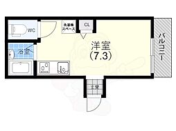 BowLong Hamazoe 2階ワンルームの間取り
