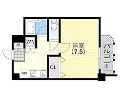 メゾン・ド・ヴィレ須磨潮見坂 1Kの間取図画像