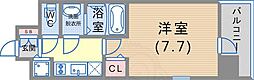 アドバンス三宮グルーブ 2階1Kの間取り