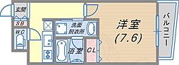 CITYSPIRE神戸元町1 7階1Kの間取り