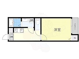 キャッスルコート須磨海浜公園 2階1Kの間取り