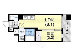 SDグランツ三宮イーストフロント 2階1DKの間取り