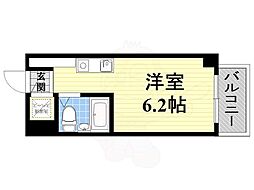ハーバーヒル大倉山 ワンルームの間取図画像