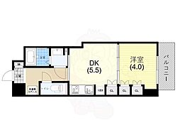 神戸元町Noah 8階1DKの間取り