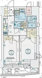エステムコート神戸元町2リザーヴ 2Kの間取図画像