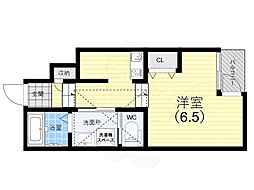あんしん+宮川町 ワンルームの間取図画像