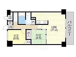 ロイヤル神戸池田広町 2LDKの間取図画像