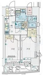 エステムコート神戸元町2リザーヴ 2Kの間取図画像