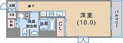 レジディア神戸磯上 ワンルームの間取図画像