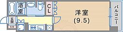 リーガル神戸三宮フラワーロード 1Kの間取図画像