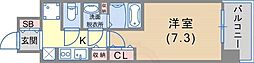 Wスタイル神戸2 1Kの間取図画像