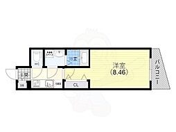 SPCOURTKOBE 1Kの間取図画像