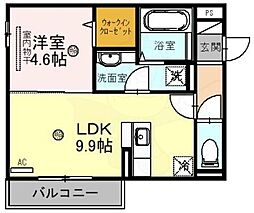 メゾン・ド・ジュエル 1LDKの間取図画像