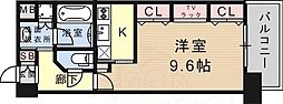 KAISEI新神戸第2WEST 1Kの間取図画像