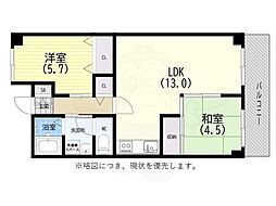 潮見台マンション 2LDKの間取図画像
