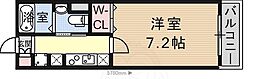 アルファレガロ兵庫 1Kの間取図画像