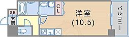 WillDo三宮イースト ワンルームの間取図画像